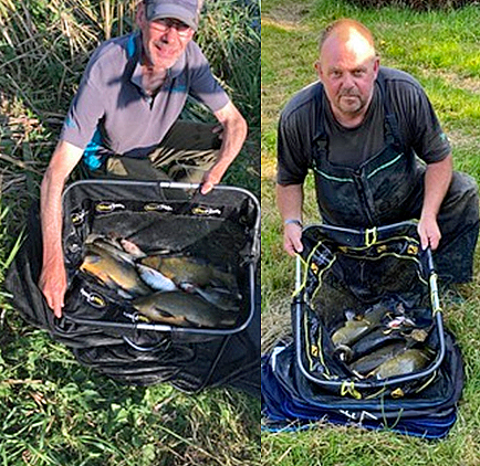 Saturday Sept 21st Air Ambulance Match Winners – Steve Kedge (left) with 15lbs 3ozs and Mike Withey (right) with 14lbs 8ozs. See the Match Results page for the full report.